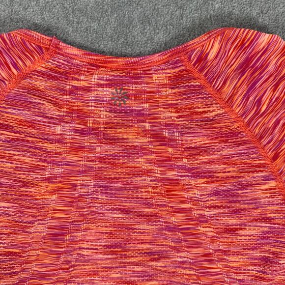 Athleta Fastest Track Tee Shirt Short Sleeve Ruched Women's Medium Pink Active - Picture 8 of 9